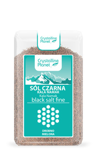 SÓL CZARNA KALA NAMAK DROBNO MIELONA 600 g - CRYSTALLINE PLANET