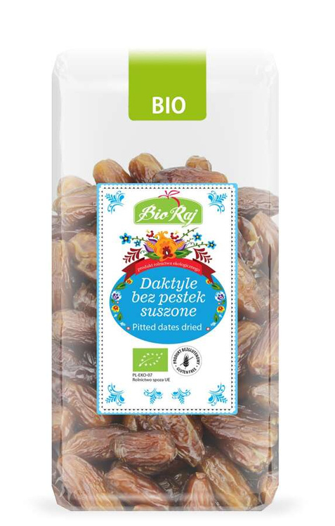 DAKTYLE BEZ PESTEK SUSZONE BEZGLUTENOWE BIO 250 g - BIO RAJ