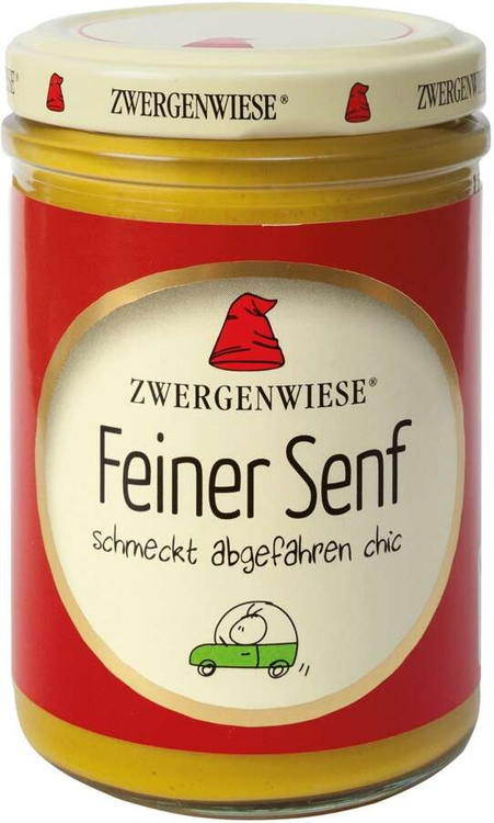 MUSZTARDA DELIKATESOWA BEZGLUTENOWA BIO 160 ml - ZWERGENWIESE