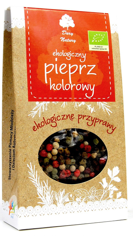 PIEPRZ KOLOROWY ZIARNISTY BIO 30 g - DARY NATURY