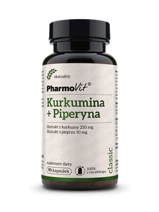 KURKUMINA + PIPERYNA BEZGLUTENOWE 90 KAPSUŁEK - PHARMOVIT (CLASSIC)
