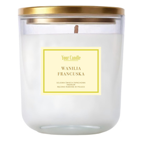 ŚWIECA SOJOWA ZAPACHOWA WANILIA FRANCUSKA 180 ml - YOUR CANDLE