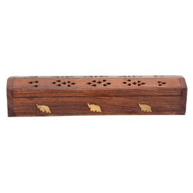 PUDEŁKO DREWNIANE NA KADZIDŁO Z MOTYWEM SŁONIA - SATTVA (AYURVEDA)