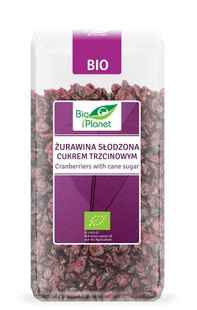 ŻURAWINA SŁODZONA CUKREM TRZCINOWYM BIO 400 g - BIO PLANET