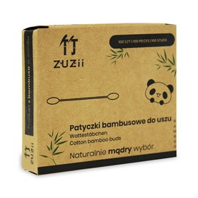 PATYCZKI HIGIENICZNE BAMBUSOWE Z BAWEŁNĄ 100 szt. - ZUZII