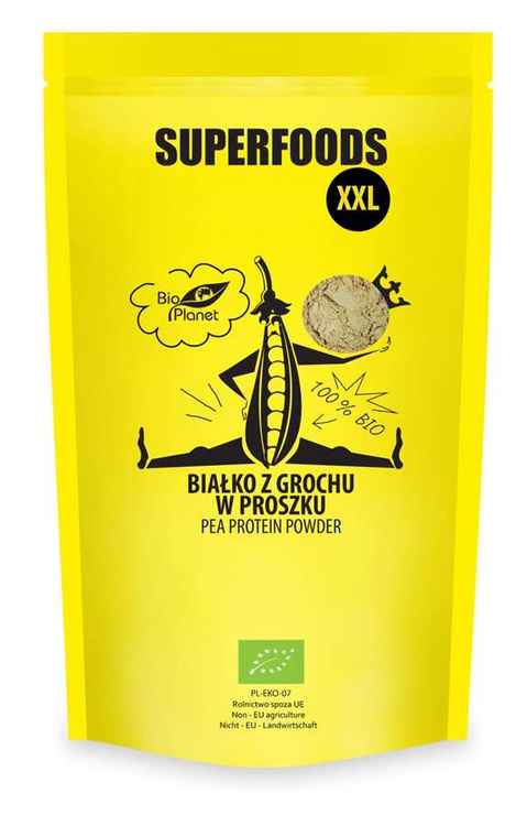BIAŁKO Z GROCHU W PROSZKU BIO 500 g - BIO PLANET