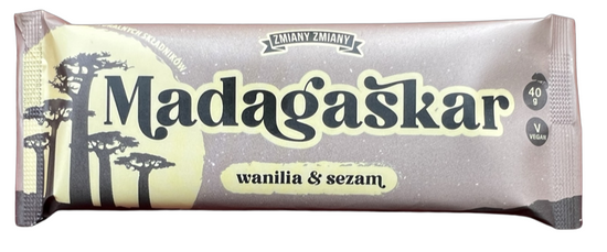 BATON DAKTYLOWY WANILIA - SEZAM MADAGASKAR BEZGLUTENOWY 40 g - ZMIANY ZMIANY