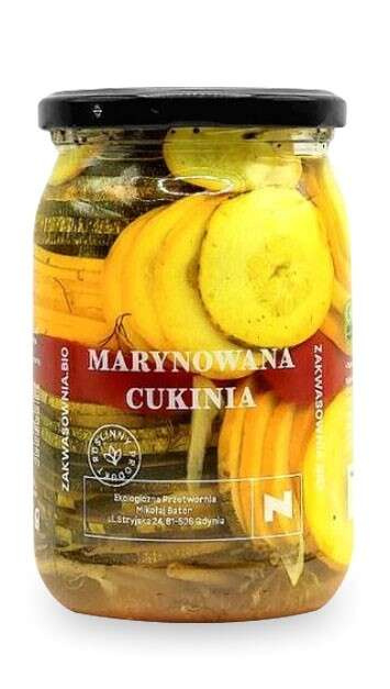 CUKINIA MARYNOWANA W ZALEWIE CURRY 600 ml - DELIKATNA (ZAKWASOWNIA)