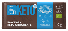 CZEKOLADA KETO Z OLEJEM MCT BEZ DODATKU CUKRU BEZGLUTENOWA BIO 40 g - COCOA