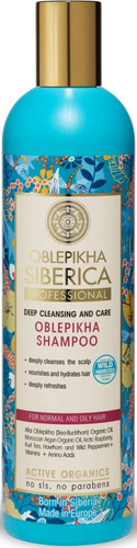 SZAMPON DO WŁOSÓW NORMALNYCH I PRZETŁUSZCZAJĄCYCH SIĘ ROKITNIKOWY 400 ml - NATURA SIBERICA (OBLEPIKHA)