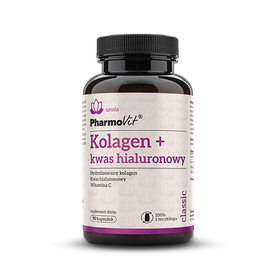 KOLAGEN + KWAS HIALURONOWY BEZGLUTENOWY 90 KAPSUŁEK - PHARMOVIT (CLASSIC)