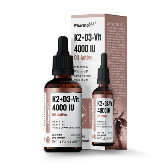 WITAMINA K2 + D3 W KROPLACH BEZGLUTENOWE 30 ml - PHARMOVIT (CLEAN LABEL)