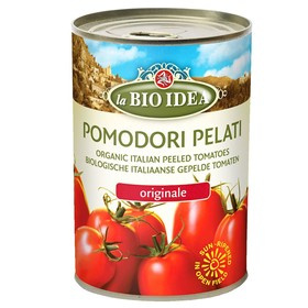 POMIDORY PELATI BEZ SKÓRY BIO 400 g (PUSZKA) - LA BIO IDEA