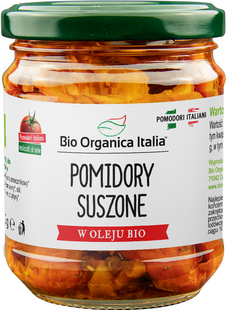 POMIDORY SUSZONE W OLEJU BIO 190 g (120 g) (SŁOIK) - BIO ORGANICA ITALIA