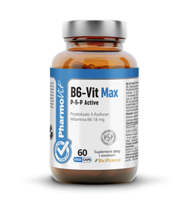 WITAMINA B6-VIT MAX P-5-P ACTIVE (18 mg) BEZGLUTENOWA 60 KAPSUŁEK - PHARMOVIT (CLEAN LABEL)