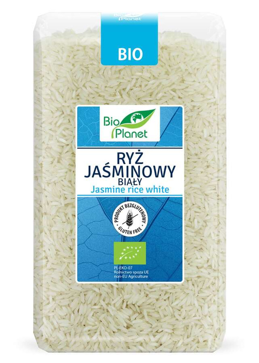 RYŻ JAŚMINOWY BIAŁY BEZGLUTENOWY BIO 1 kg - BIO PLANET