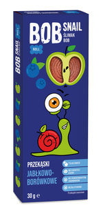 PRZEKĄSKA ROLL JABŁKO - BORÓWKA BEZ DODATKU CUKRÓW BEZGLUTENOWA 30 g - BOB SNAIL
