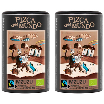 Zestaw 2x Czekolada do picia Mzuzu 250 g | ORGANIC - FAIRTRADE | Pizca del Mundo 