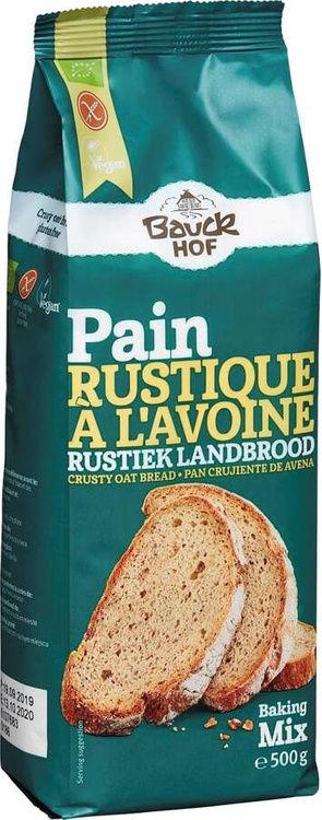 MIESZANKA DO WYPIEKU CHLEBA Z MĄKI OWSIANEJ BEZGLUTENOWA BIO 500 g - BAUCK HOF