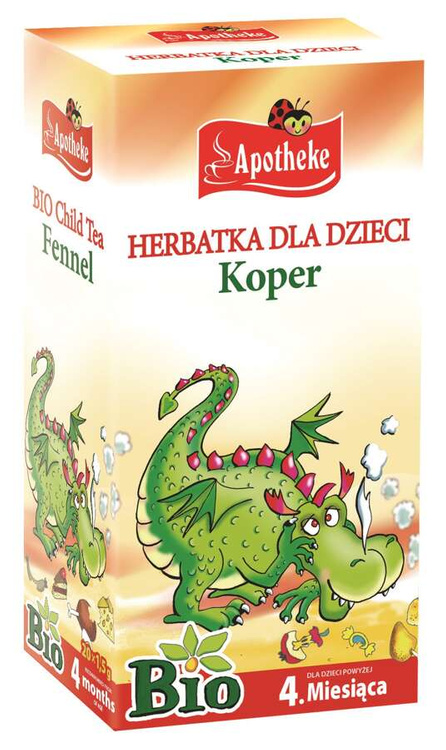 HERBATKA DLA DZIECI - KOPER PO 4 MIESIĄCU BIO (20 x 1,5 g) 30 g - APOTHEKE