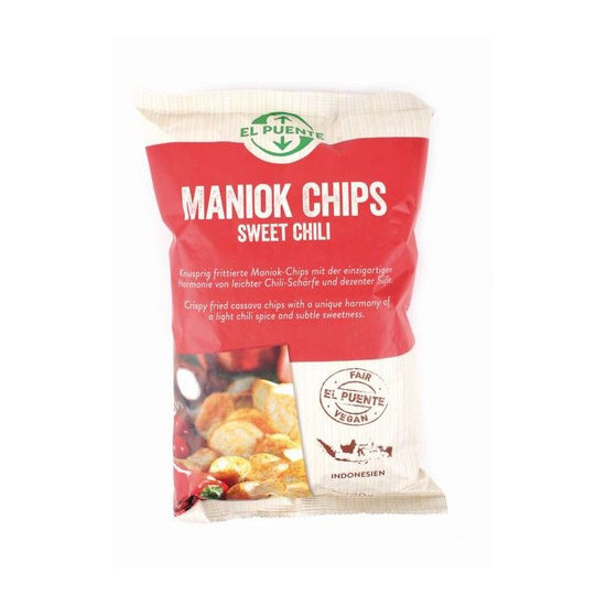 El Puente | Egzotyczne chipsy z manioku o smaku chili 100 g | FAIR TRADE 