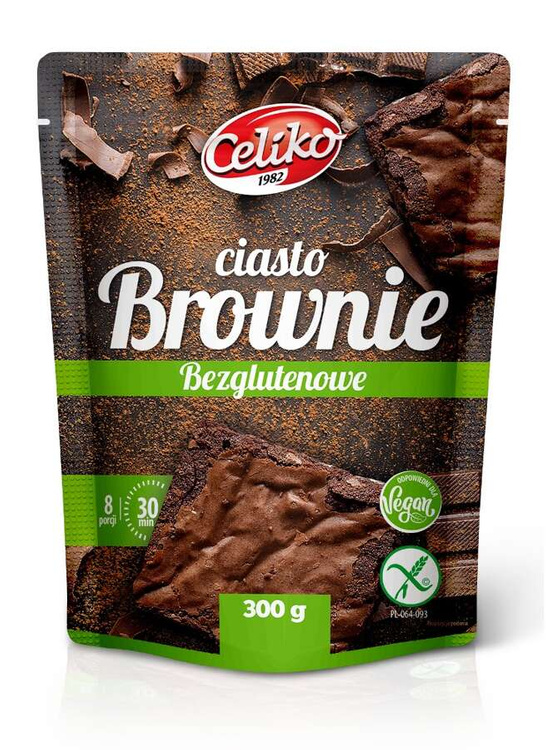 MIESZANKA NA CIASTO BROWNIE BEZGLUTENOWA 300 g - CELIKO