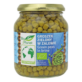 GROSZEK ZIELONY W ZALEWIE BIO 350 g (230 g) (SŁOIK) - BIO PLANET