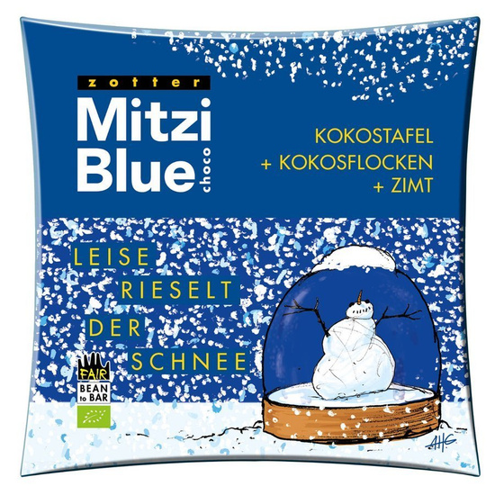 Zotter | Mitzi Blue - Czekolada kokosowa Softly Falls the Snow 65g | ORGANIC - FAIR TRADE