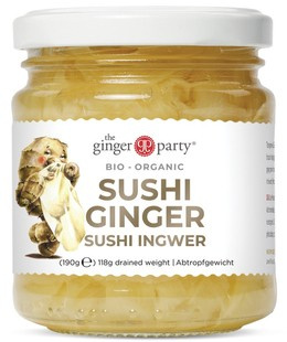 IMBIR MARYNOWANY DO SUSHI BIO 190 g (118 g) - GINGER PEOPLE