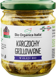 KARCZOCHY GRILLOWANE W OLEJU BIO 190 g (115 g) (SŁOIK) - BIO ORGANICA ITALIA