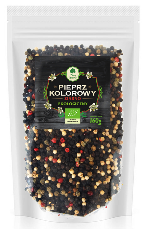 PIEPRZ KOLOROWY ZIARNISTY (UZUPEŁNIENIE) BIO 160 g - DARY NATURY