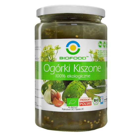 OGÓRKI KISZONE BEZGLUTENOWE BIO 760 g (560 g) - BIOFOOD