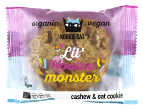 CIASTKO WEGAŃSKIE Z KOLOROWYMI DRAŻETKAMI CZEKOLADOWYMI I WANILIĄ BEZGLUTENOWE BIO 50 g - SMART ORGANIC (KOOKIE CAT)