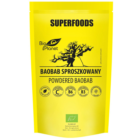 BAOBAB SPROSZKOWANY BIO 150 g - BIO PLANET SUPERFOODS