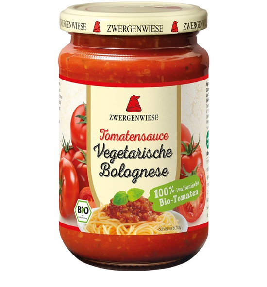 SOS WEGAŃSKI BOLOGNESE BEZGLUTENOWY BIO 340 ml - ZWERGENWIESE