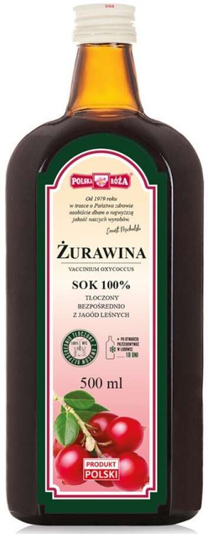 SOK Z ŻURAWINY NFC 500 ml - POLSKA RÓŻA