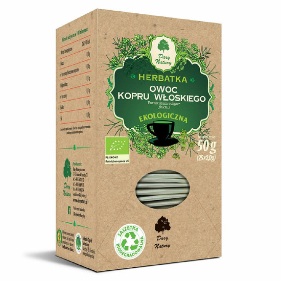 HERBATKA OWOC KOPRU WŁOSKIEGO BIO (25 x 2 g) 50 g - DARY NATURY