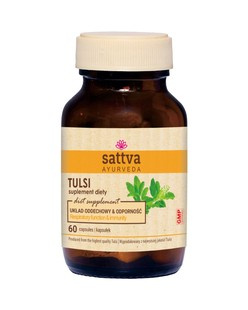 TULSI EKSTRAKT NA UKŁAD ODDECHOWY I ODPORNOŚĆ (450 mg) 60 KAPSUŁEK - SATTVA