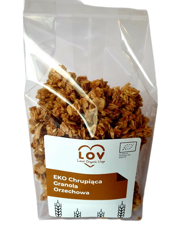 CHRUPIĄCA GRANOLA ORZECHOWA BIO 100 g - LOCAL ORGANIC VEGE (LOV)