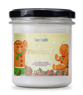 ŚWIECA SOJOWA ZAPACHOWA W SZKLE PIERNICZKI 300 ml - YOUR CANDLE (PRODUKT SEZONOWY)