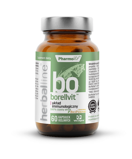 KAPSUŁKI NA UKŁAD IMMUNOLOGICZNY (BORELLVIT) BEZGLUTENOWE 60 szt. - PHARMOVIT (HERBALLINE)