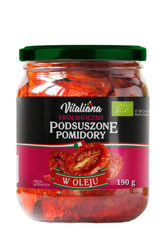 POMIDORY PODSUSZONE W OLEJU BIO 190 g (120 g) - VITALIANA