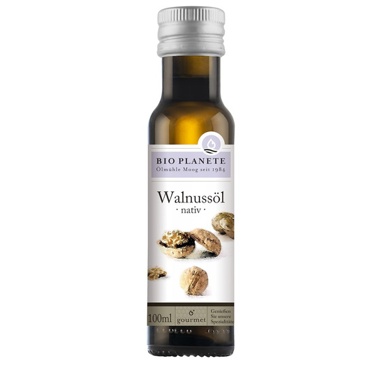 OLEJ Z ORZECHÓW WŁOSKICH TŁOCZONY NA ZIMNO BIO 100 ml - BIO PLANETE