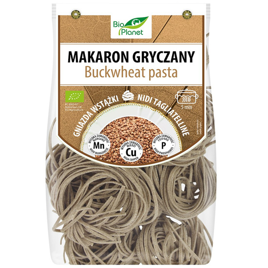 MAKARON (GRYCZANY) GNIAZDA WSTĄŻKI BIO 250 g - BIO PLANET