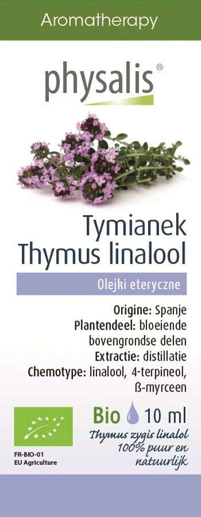 Physalis | Olejek eteryczny tymianek biały (zygis linalol) 10 ml | ORGANIC