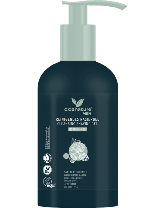 ŻEL DO GOLENIA OCZYSZCZAJĄCY DLA MĘŻCZYZN WYCIĄG Z SZYSZEK CHMIELU ECO 200 ml - COSNATURE