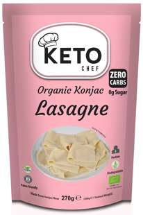 MAKARON KETO (KONJAC TYPU NOODLE LASAGNE) BEZGLUTENOWY BIO 270 g - KETO CHEF (BETTER THAN FOODS)