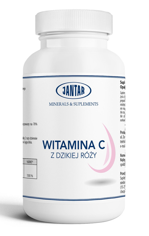WITAMINA C Z DZIKIEJ RÓŻY (945 mg) 100 KAPSUŁEK - JANTAR