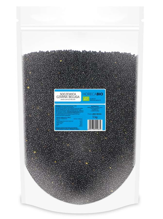 SOCZEWICA CZARNA BELUGA BIO 5 kg - HORECA