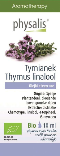 Physalis | Olejek eteryczny tymianek biały (zygis linalol) 10 ml | ORGANIC